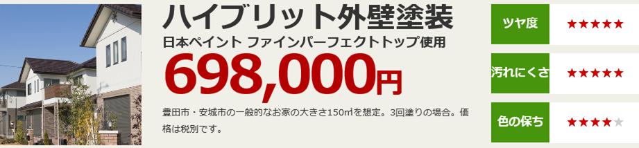 外装塗装メニューについて紹介