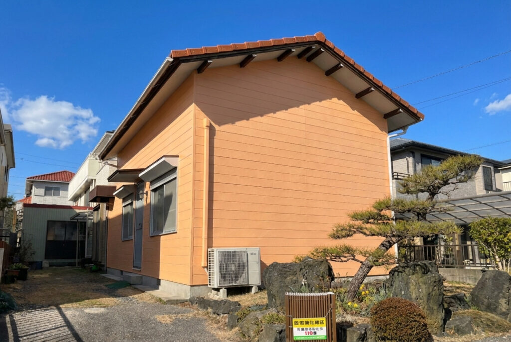 豊田市｜明るいオレンジに塗装して笑顔溢れる事務所へ｜外壁塗装