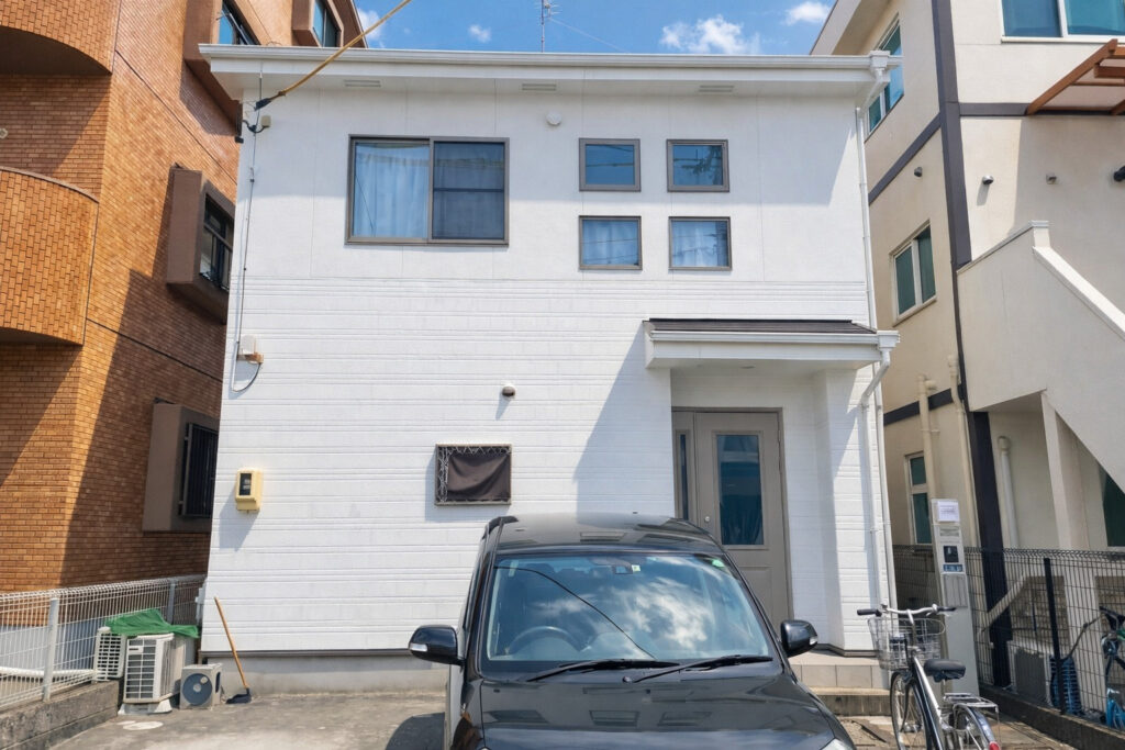 安城市｜白で塗装してワントーン明るく爽やかに｜外壁塗装