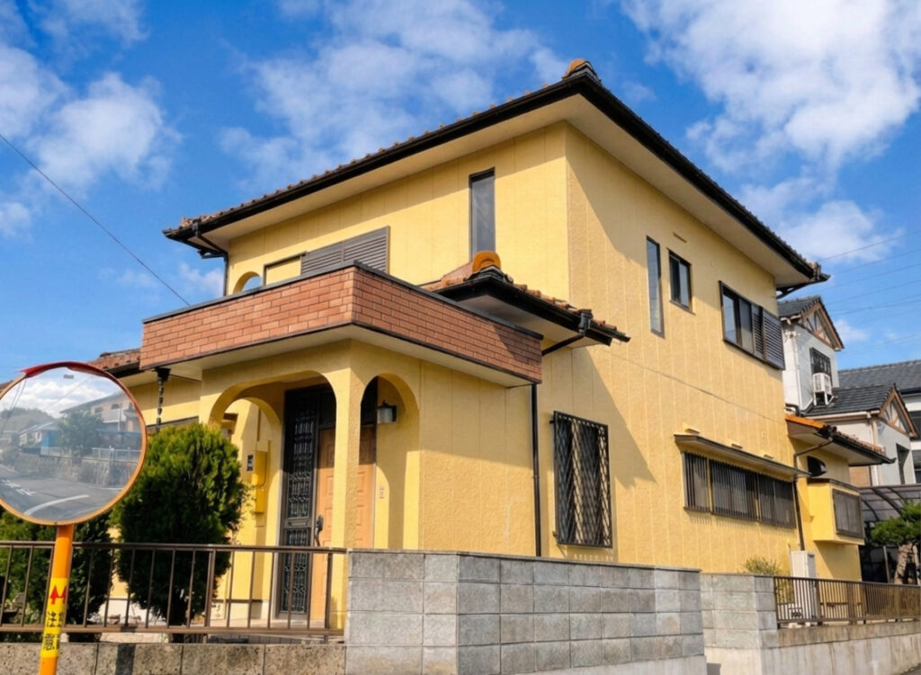 豊田市｜目を引くイエローで個性を｜外壁塗装