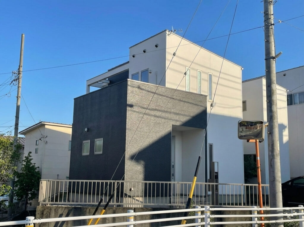 東郷町｜グレーのツートン｜外壁塗装