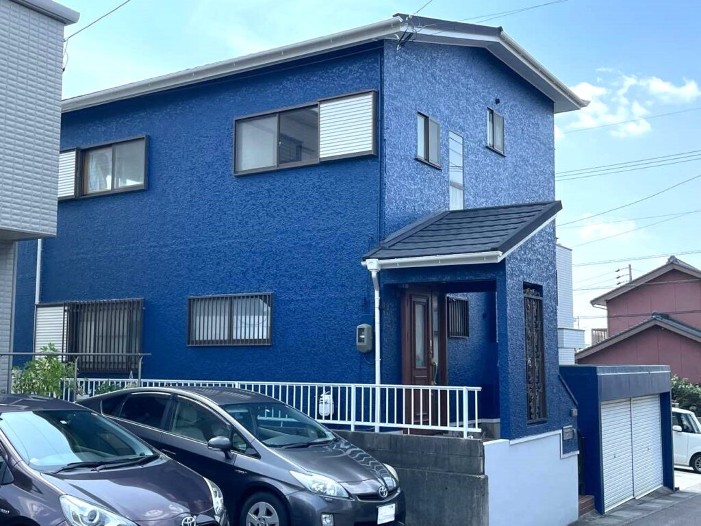 みよし市｜ブルー×ブラックで格好良く｜外壁塗装｜屋根カバー