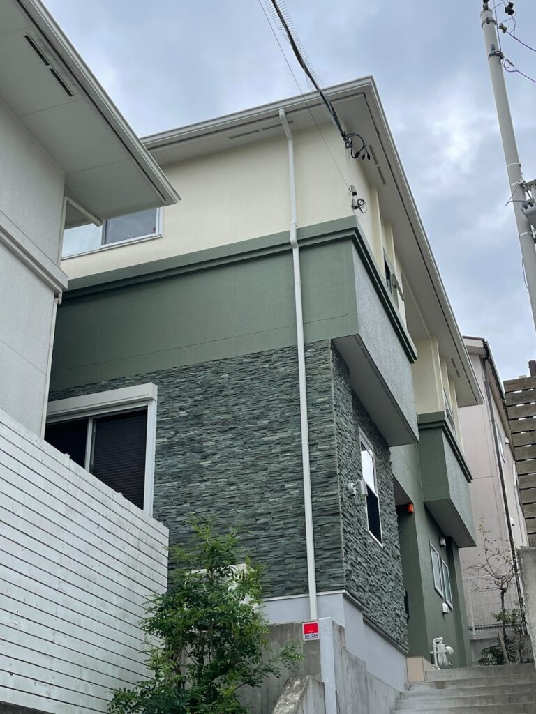 みよし市｜モスグリーンでセンスのいい外観｜外壁塗装｜屋根塗装