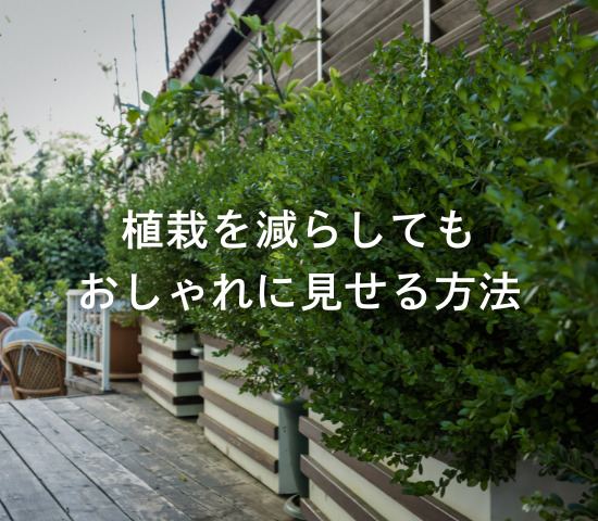 植栽を減らしてもおしゃれに見せる方法🌿